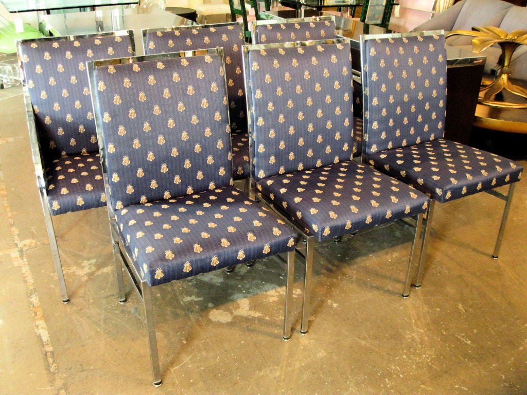 Set of 6 Pierre Cardin Dining Chairs.<br />
<br />
keywords:  Pierre Cardin, Milo Baughman, DIA
