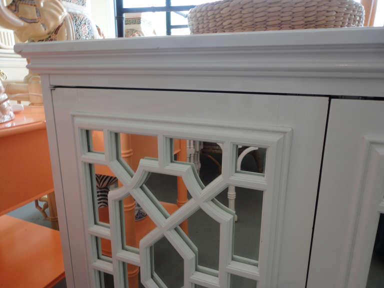 Hollywood Regency Style Fretwork Credenza 2