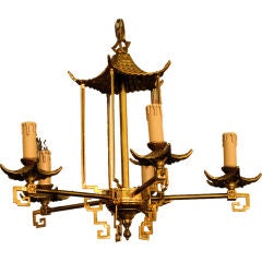 Brass Pagoda Chandelier