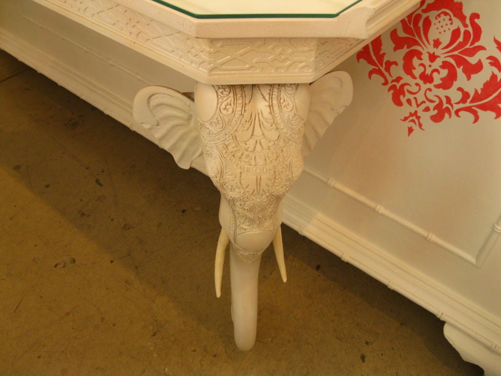 American Palm Beach Regency Elephant Console Table