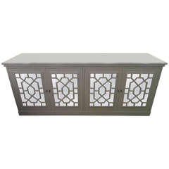 Hollywood Regency Style Fretwork Credenza