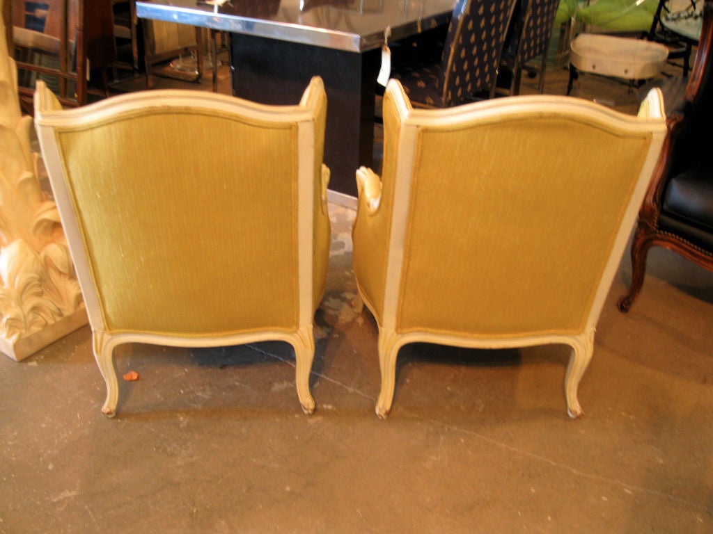 Wood Pair of Palm Beach Regency Chairs