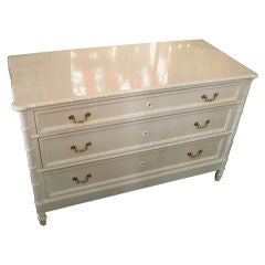French Pine Faux Bamboo Chest