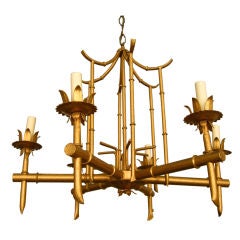 Faux Bamboo Pagoda Chandelier