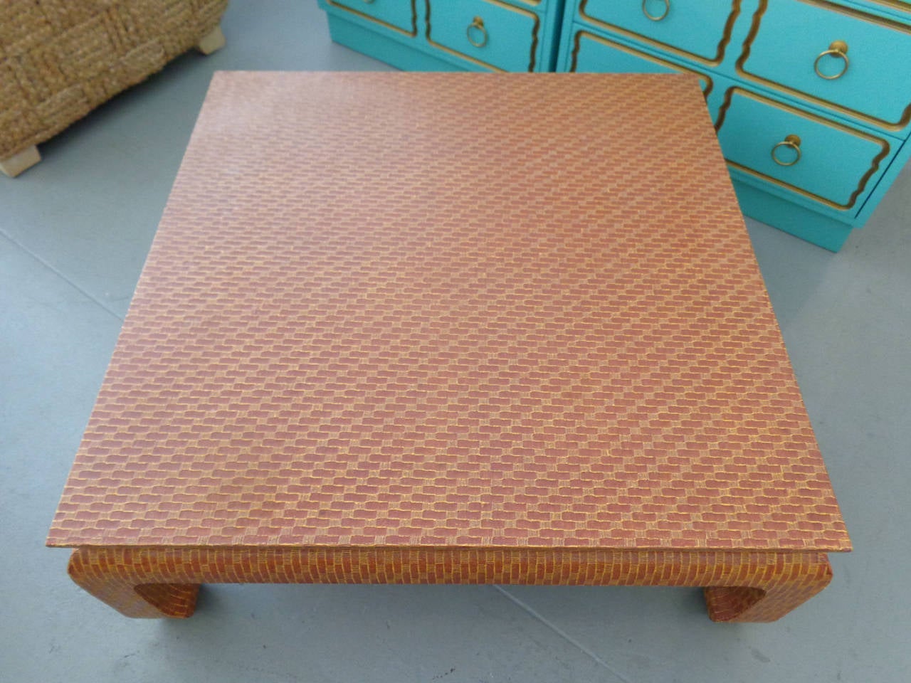 Baker Wrapped Coffee Table In Good Condition In West Palm Beach, FL