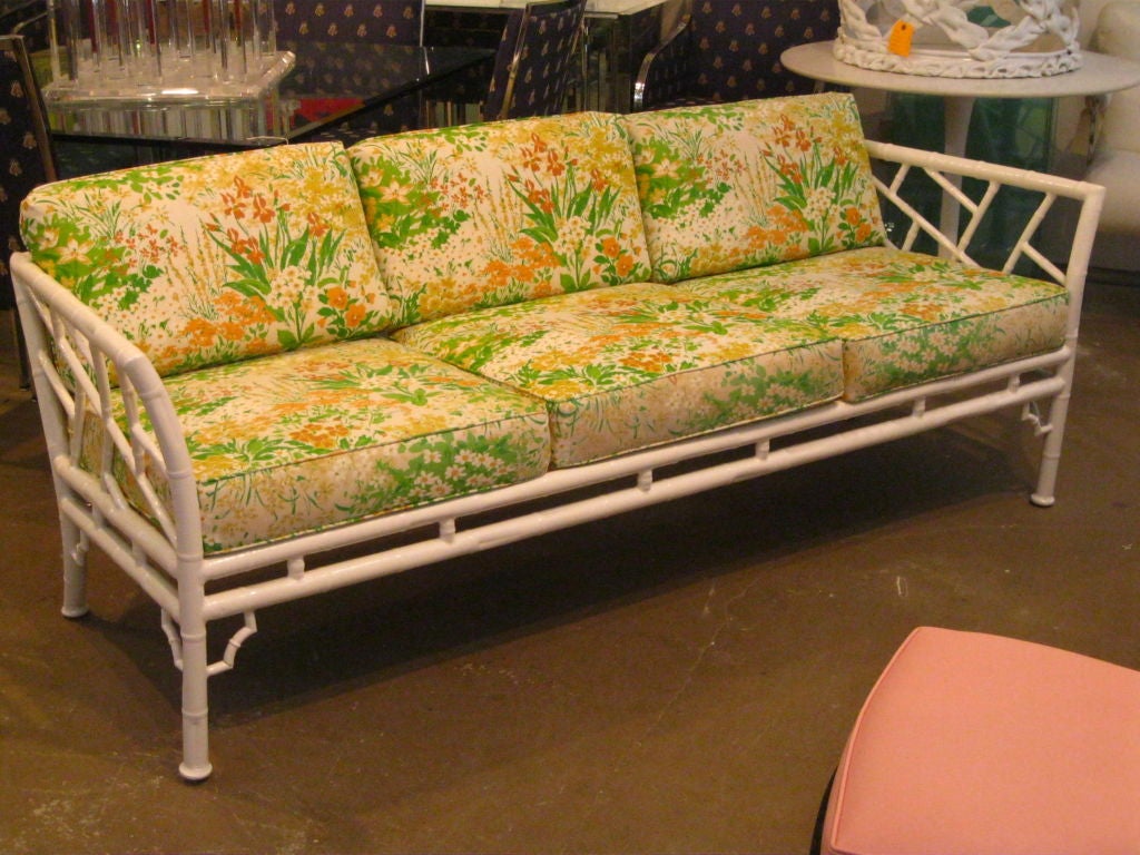 Palm Beach Regency Faux Bamboo Sofa