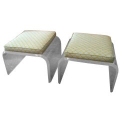 Pair of Lucite Benches