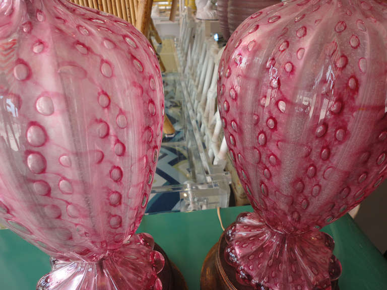 Pink Murano Lamps 1