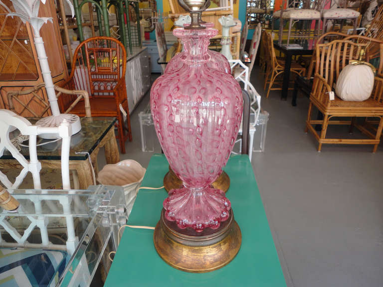 Pink Murano Lamps 2