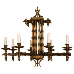 Faux Bamboo Chandelier