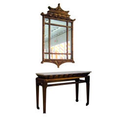 Pagoda Mirror and Console