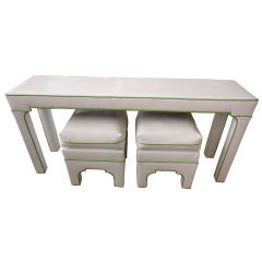 Palm Beach Regency Faux Croc Console and Benches