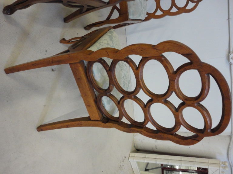 Wood Set of 6 Loop Back Chairs