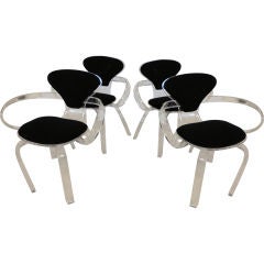 Set of 4 Lucite Ribbon Chairs