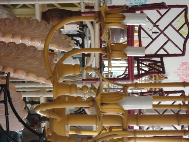 Palm Beach Regency Pagoda Chandelier w/Bells

keywords:  chippendale, faux bamboo chandelier, pagoda, hollywood regency, VINTAGE Palm Beach