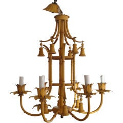 Faux Bamboo Pagoda Chandelier