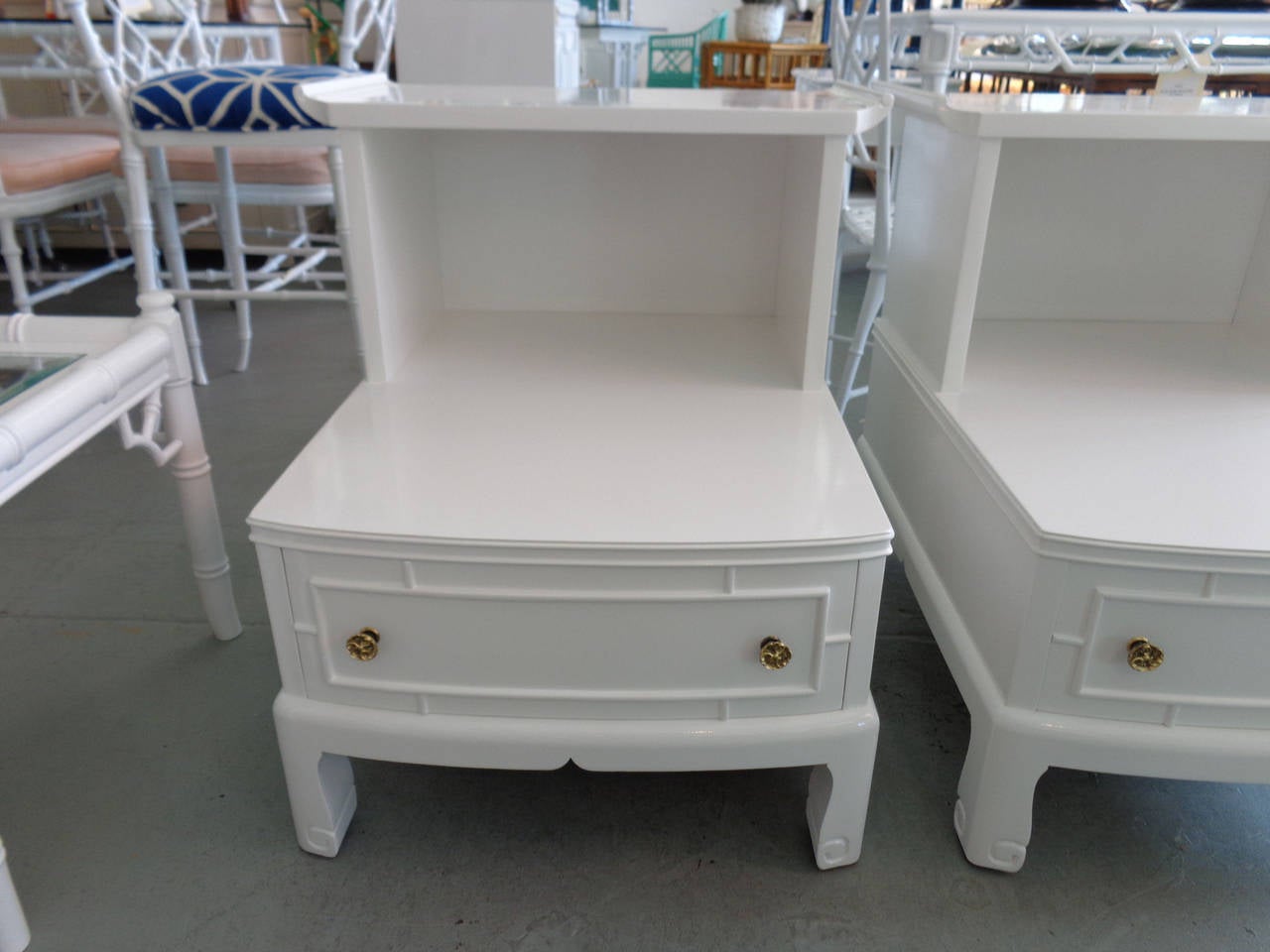 Pair of Pagoda Step Tables