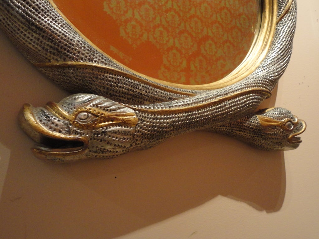 Wood Serpent Mirror