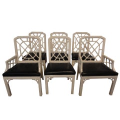 Set of 6 Fretwork Chairs