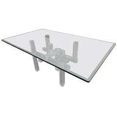 Lucite Cityscape Dining Table