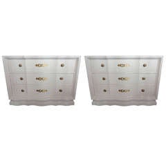 Pair of Hollywood Regency Style Drexel Chests
