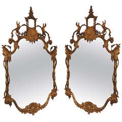 Pair of Pagoda Mirrors