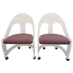 Lucite Spoon Back Chairs