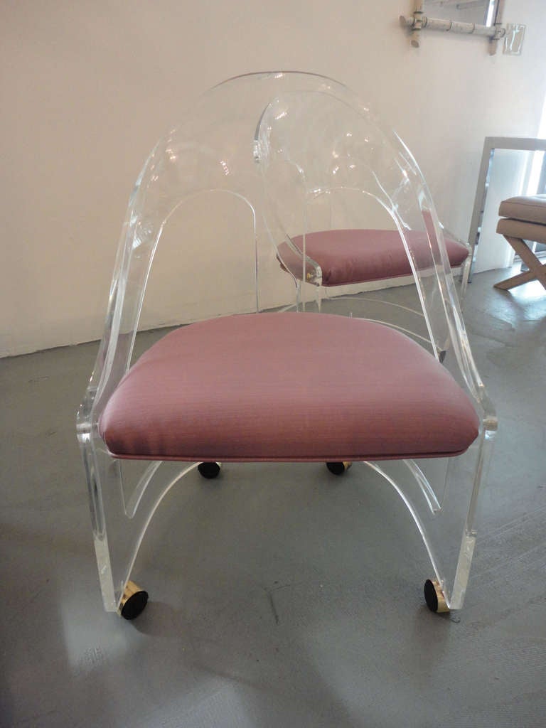 Mid-Century Modern Lucite Spoon Back Chairs