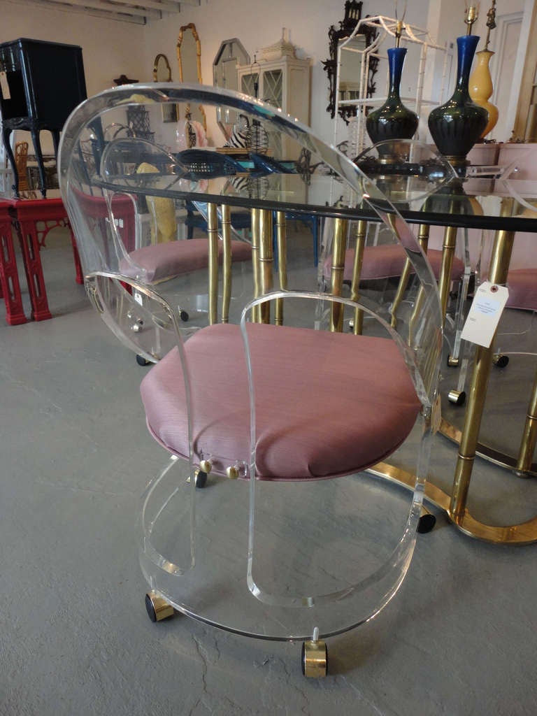 American Lucite Spoon Back Chairs