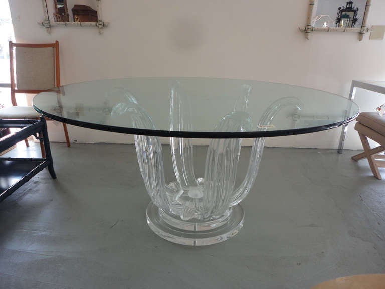 Lucite Table inspired by the Lalique Cactus Table