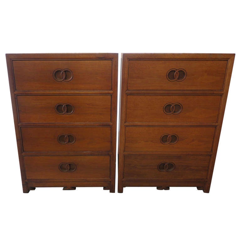 Pair of Baker Nightstands at 1stdibs