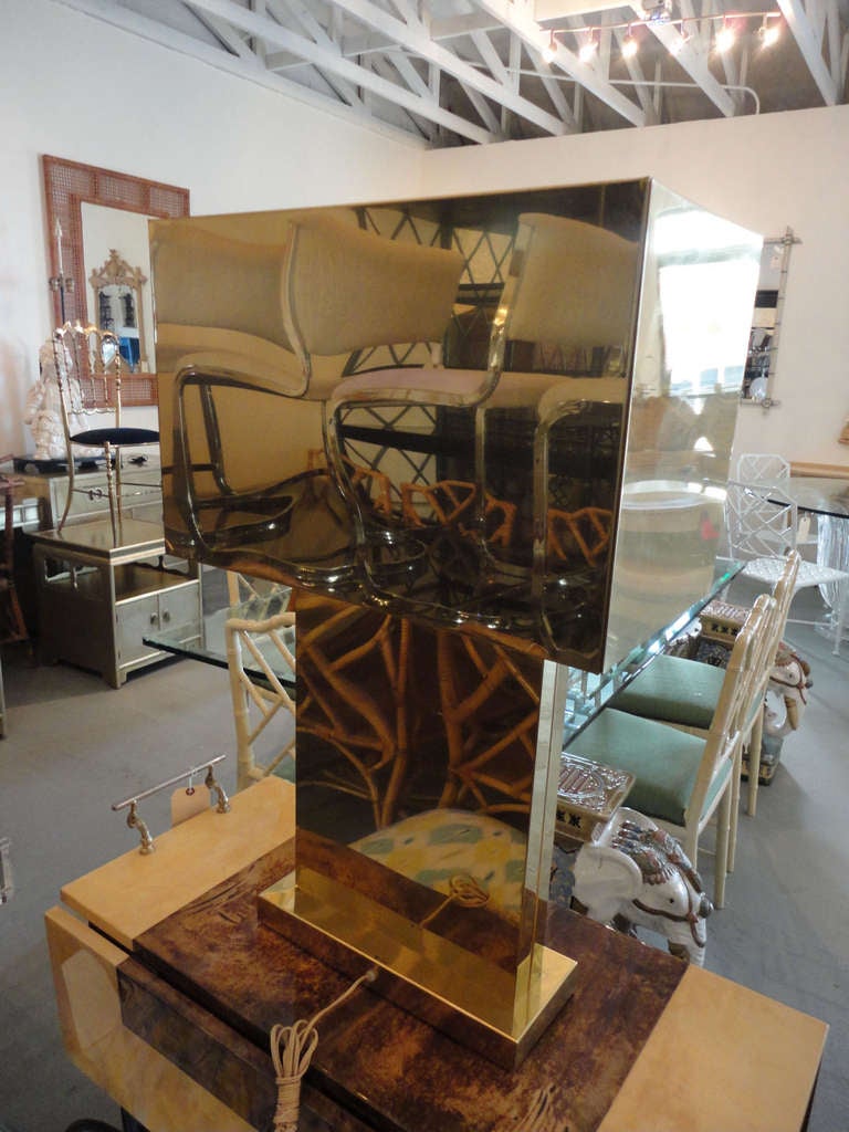 Large C Jere Brass Lamp
