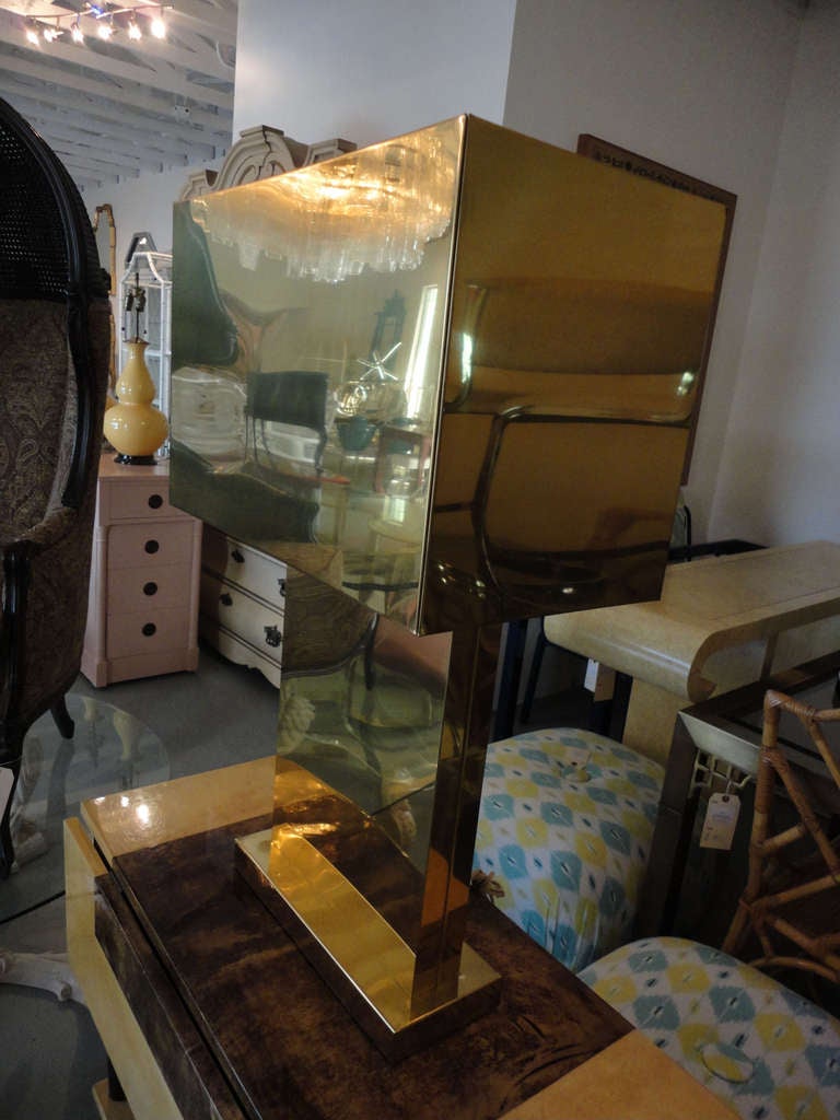 20th Century C Jere Brass Lamp