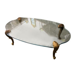 Hollywood Regency Gilt Coffee Table
