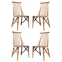 UNIQUE SET OF 4  VINTAGE EARLY BENTWOOD CHAIRS