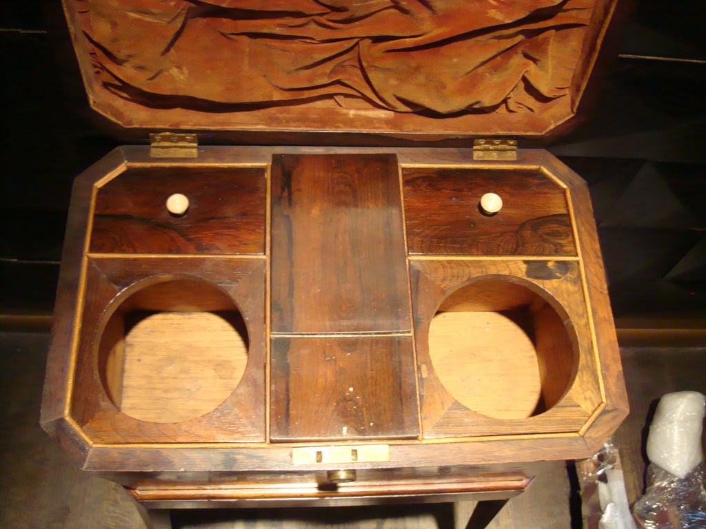 19th Century Antique English Rosewood Tea Caddy, circa 1820 For Sale