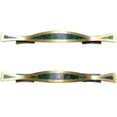 PAIR OF REMARKABLE PEPE MENDOZA DOOR HANDLES, c. 1950