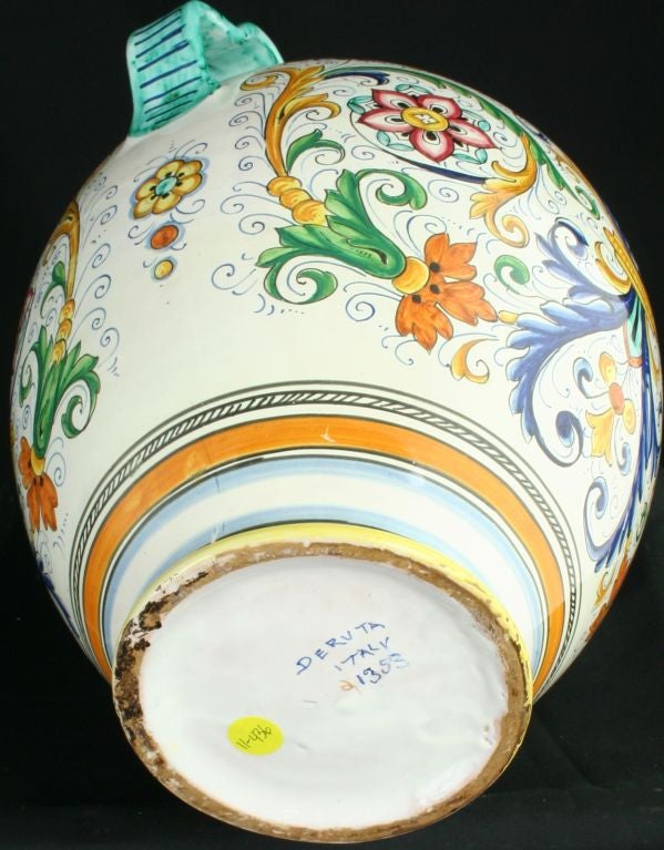 Large Vintage Italian Deruta Majolica Vase Jar 4