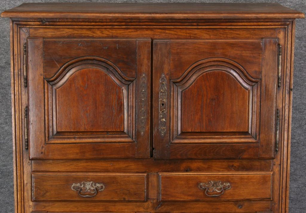 19th Century Antique French Country Oak Cabinet Cupboard Armoire