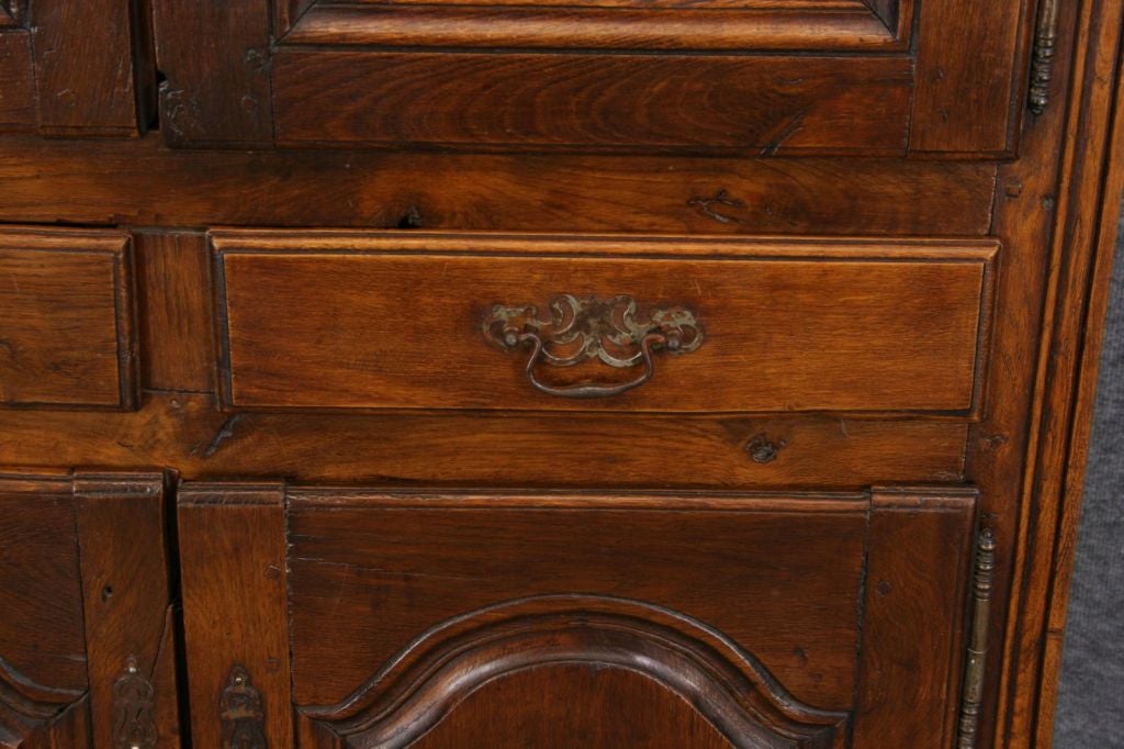 Antique French Country Oak Cabinet Cupboard Armoire 5