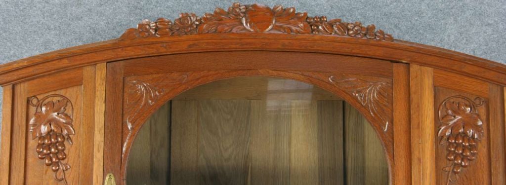 Antique French Art Deco Buffet China Cabinet Grapes For Sale 3