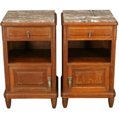 PAIR Vintage French Art Deco Nightstands Bed Tables