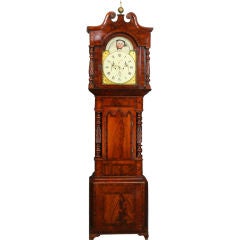 Antique Welsh Moonroller Tall Case Grandfather Clock