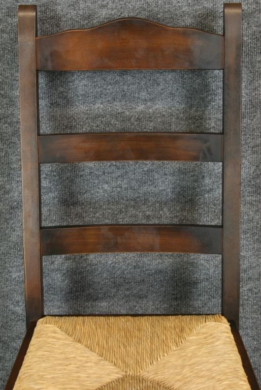 Set 6 Vintage Rustic French Country Dining Chairs Oak 1