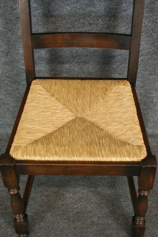 Set 6 Vintage Rustic French Country Dining Chairs Oak 2