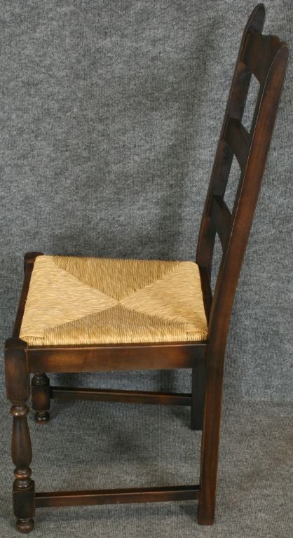 Set 6 Vintage Rustic French Country Dining Chairs Oak 3