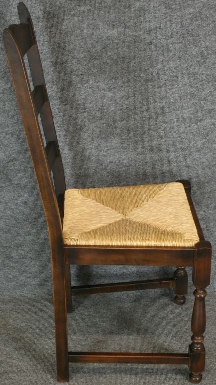 Set 6 Vintage Rustic French Country Dining Chairs Oak 5