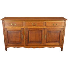 Vintage French Country Oak Sideboard Server Buffet