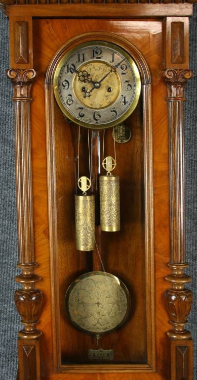 Antique German Regulator Wall Clock Gustav Becker Lion 3