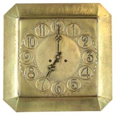 Rare Antique German Handmade Brass Wall Clock Lenzkirch